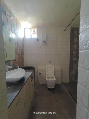 Bathroom in 3 BHK Apartment at Thaltej – for Rent