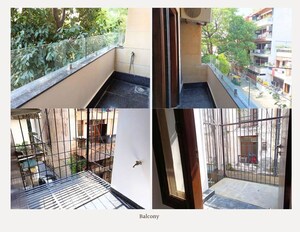 Balcony in 3 BHK Builder Floor at Safdarjung Enclave – for Rent