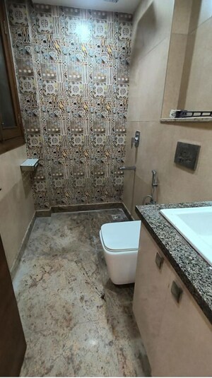 Bathroom in 3 BHK Apartment at Shivalik Colony – for Rent