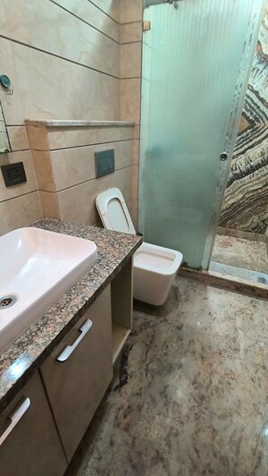 Bathroom in 3 BHK Apartment at Shivalik Colony – for Rent