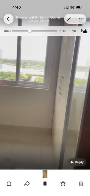 Balcony in 3 BHK Apartment at Aparna Sarovar Zenith, Nallagandla – for Rent