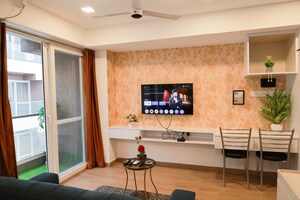 Living Room in Studio Apartment at Yashcon Neon, Viman Nagar – for Rent