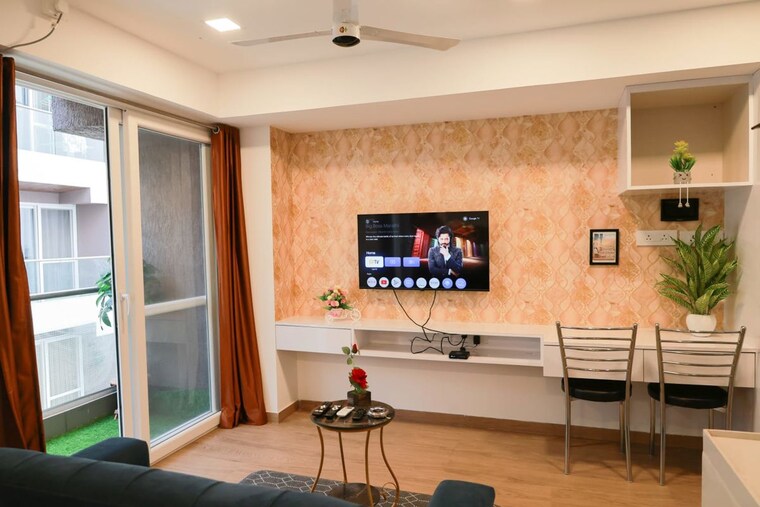 Living Room, yashcon-neon Studio 600 Sq.Ft. Apartment In Viman Nagar Pune 10686027