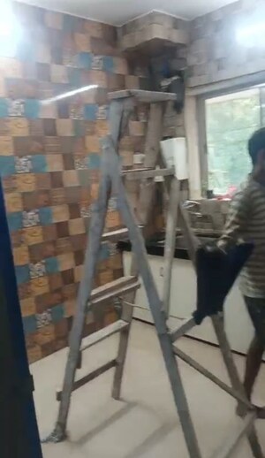 Staircase in 3 BHK Apartment at ISM House, Kandivali East – for Rent