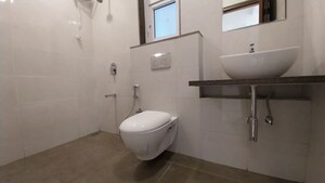 Bathroom in 2 BHK Apartment at Shapoorji Pallonji BKC 28, Bandra East – for Rent