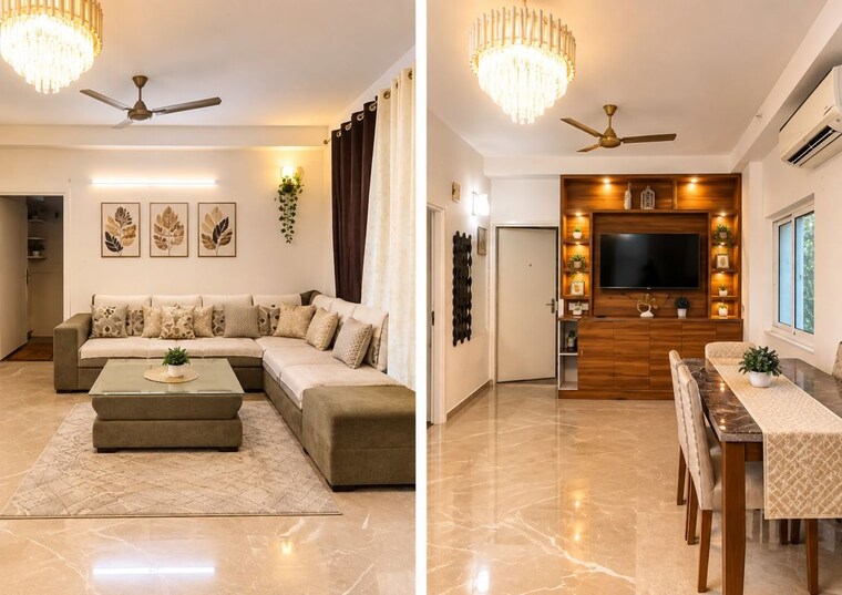 Living Room, bestech-park-view-spa-next 3.5 Bedroom 1935 Sq.Ft. Builder Floor In Sector 67 Gurgaon 10686166