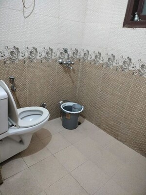 Bathroom in 2 BHK Builder Floor at Sushant Lok I – for Rent