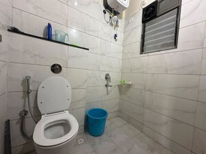 Bathroom in 3 BHK Apartment at Majestique Towers, Kharadi – for Sale