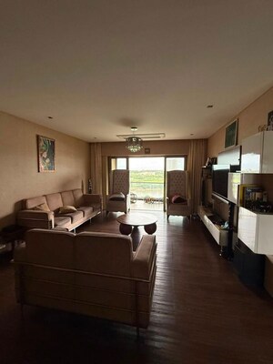 Living Room in 4 BHK Apartment at Panchshil Eon Waterfront I, Kharadi – for Sale