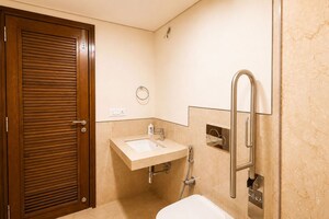 Bathroom in 3 BHK Apartment at Total Environment Pursuit of a Radical Rhapsody, Whitefield – for Rent