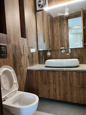Bathroom in 3 BHK Builder Floor at Shivalik Colony – for Rent