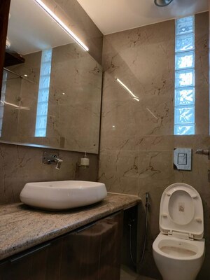 Bathroom in 3 BHK Builder Floor at Shivalik Colony – for Rent