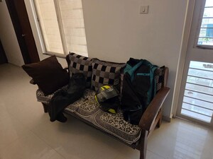 Living Room in 2 BHK Apartment at GK Dwarka Sai, Rahatani – for Rent