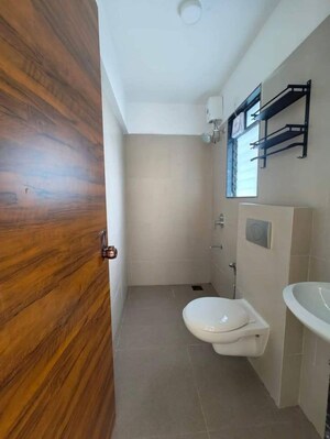 Bathroom in 2 BHK Apartment at Je And Vee Om Trimurti, Malad East – for Rent