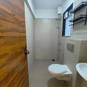 Bathroom in 2 BHK Apartment at Je And Vee Om Trimurti, Malad East – for Rent