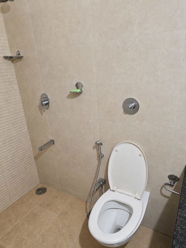 Bathroom in 3 BHK Apartment at Marathon Monte South, Byculla West – for Rent