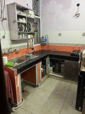Kitchen in 2 BHK Builder Floor at Malviya Nagar – for Rent