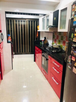 Kitchen in 3 BHK Apartment at Prakriti Towers, Goregaon East – for Sale