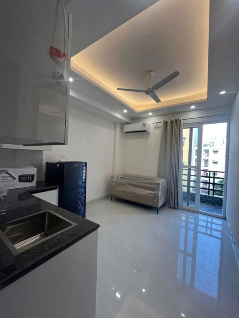 Kitchen, realtech-the-luxurium 1 Bedroom 600 Sq.Ft. Builder Floor In Sushant Lok I Gurgaon 10687720
