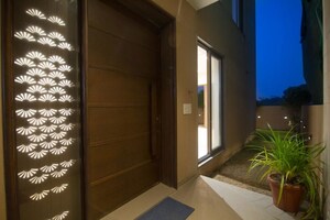 4 BHK Villa – Entrance View at Krishna Bhuvi, Bhayli - for Sale