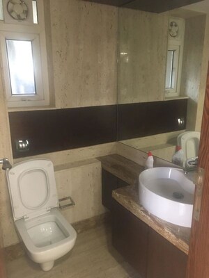 Bathroom in 3 BHK Apartment at Palazzo Heights, Khar West – for Rent