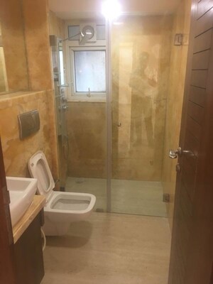 Bathroom in 3 BHK Apartment at Palazzo Heights, Khar West – for Rent