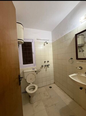 Bathroom in 2 BHK Builder Floor at Chittaranjan Park – for Rent