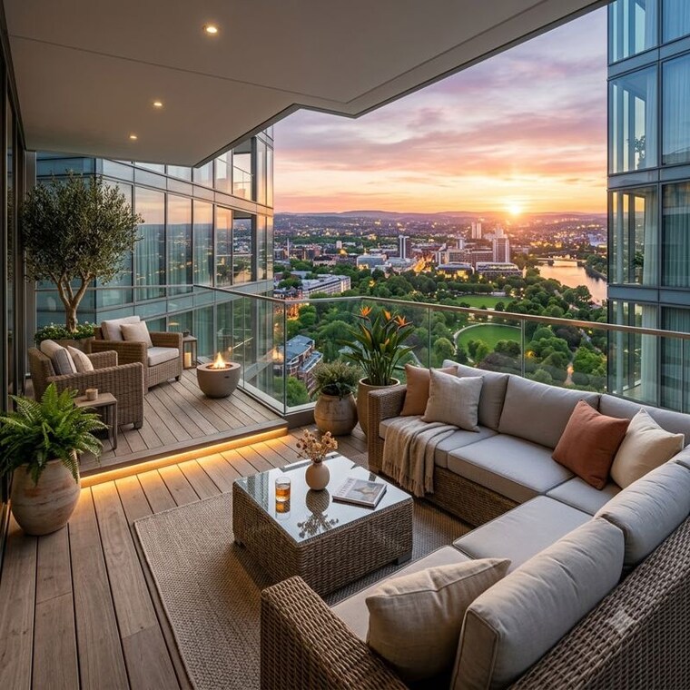 Balcony, suncity-monarch-residences 3.5 Bedroom 2350 Sq.Ft. Apartment In Sector 78 Gurgaon 10688453