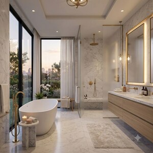 Living Room in 4 BHK Apartment at Smart World One DXP, Sector 113 – for Sale