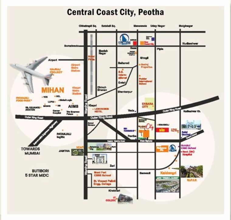 Map Location, peotha  1000 Sq.Ft. Plot In Peotha Nagpur 10688495