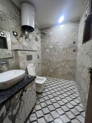 Bathroom in 3 BHK Builder Floor at Freedom Fighters Vihar – for Rent