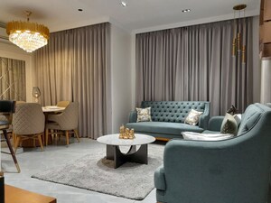 Living Room in 3 BHK Apartment at Courtyard Meridian, Sevasi – for Sale