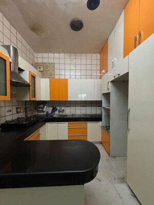 Kitchen in 3 BHK Builder Floor at Hemkunt Colony – for Sale