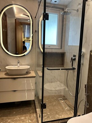 Bathroom in 3 BHK Apartment at Sarvodaya Enclave – for Sale
