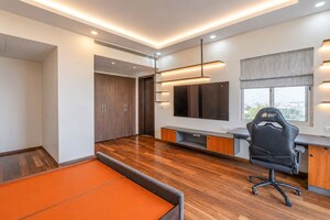Living Room in 4 BHK Apartment at Prestige White Meadows, Whitefield – for Rent