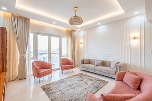 Living Room in 4 BHK Apartment at Prestige White Meadows, Whitefield – for Rent