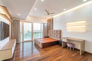Living Room in 4 BHK Apartment at Prestige White Meadows, Whitefield – for Rent