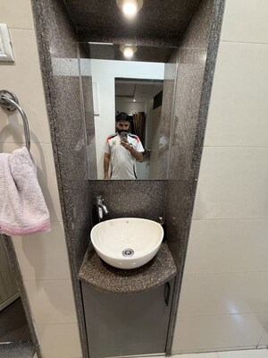 Attached Bathroom in 3 BHK Apartment at Samarpan CHS, Mira Road – for Rent