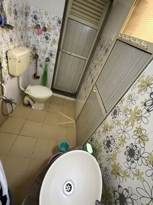 Bathroom in 3 BHK Apartment at Samarpan CHS, Mira Road – for Rent