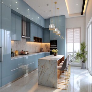 Kitchen in 3 BHK Builder Floor at Kohat Enclave – for Sale
