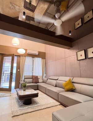 Living Room in 3 BHK Apartment at Maya Green Lotus Saksham, International Airport Road – for Rent