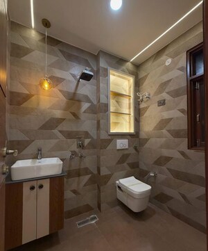 Bathroom in 3 BHK Apartment at Maya Green Lotus Saksham, International Airport Road – for Rent