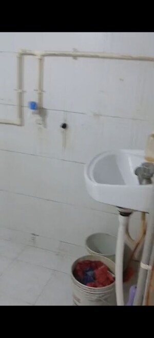 Bathroom in 1 RK Apartment at Old Mhada Complex, Malad West – for Rent