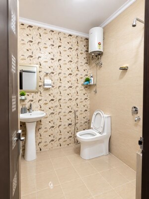 Bathroom in 2 BHK Builder Floor at Palam Vihar – for Rent