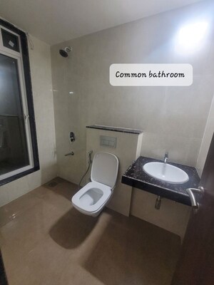 Bathroom in 3 BHK Apartment at Sheth Montana, Mulund West – for Rent