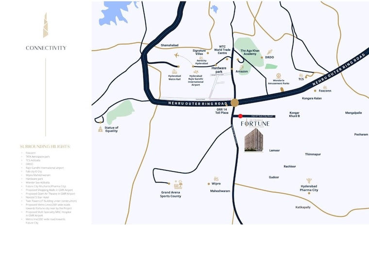 Map Location, eapl-sri-tirumala-fortune 3 Bedroom 1728 Sq.Ft. Apartment In Tukkuguda Hyderabad 10689322