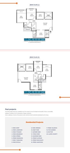 Floor Plan in 3 BHK Apartment at Pride Purple Park Connect, Hinjewadi – for Sale