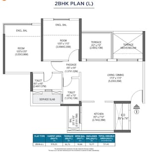 Floor Plan in 3 BHK Apartment at Pride Purple Park Connect, Hinjewadi – for Sale