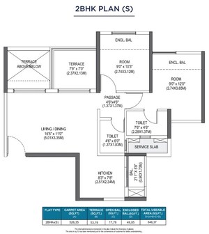Floor Plan in 3 BHK Apartment at Pride Purple Park Connect, Hinjewadi – for Sale