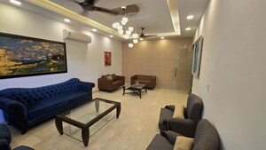 Living Room in 4 BHK Builder Floor at Ansal Sushant Lok I, Sector 43 – for Rent